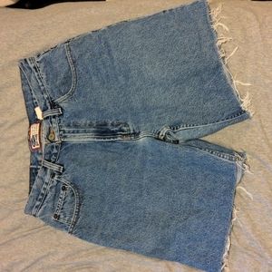 High waisted denim shorts